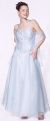 A-Line Spaghetti and Lace Formal Prom Dress in Baby Blue color